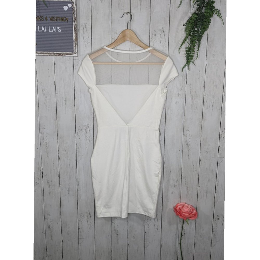 LULUS short white dress, tight bodycon